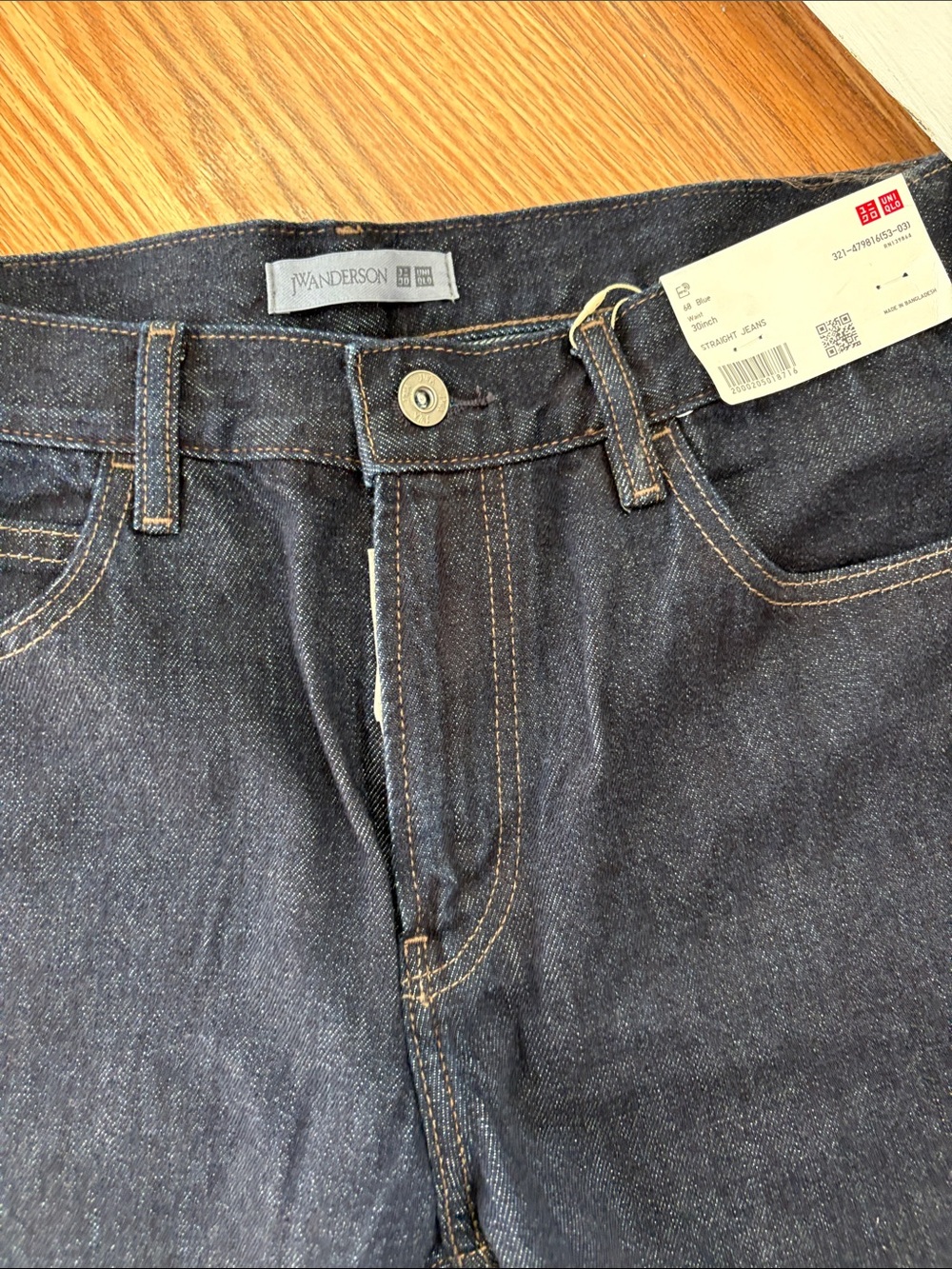 JW ANDERSON Dark Blue Straight Jeans